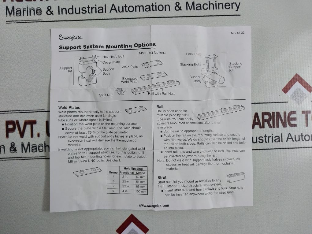 Lot Of 5X Swagelok 304-s3-pp-16Tm Bolted Plastic Clamp Tube Support Kit