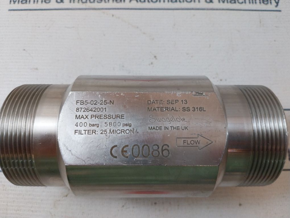 Swagelok Fb5-02-25-n High Pressure Valve Fittings