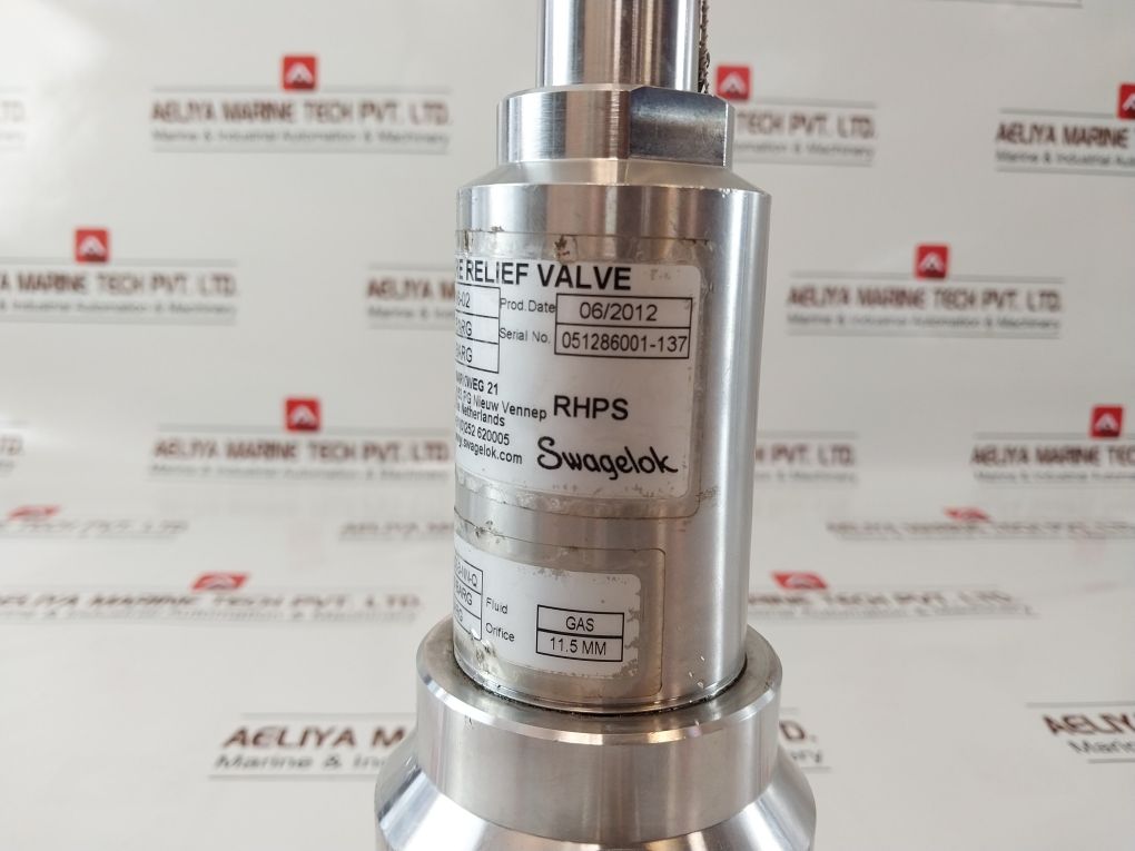 Swagelok Prvb8M-02-3-nn-q Pressure Relief Valve
