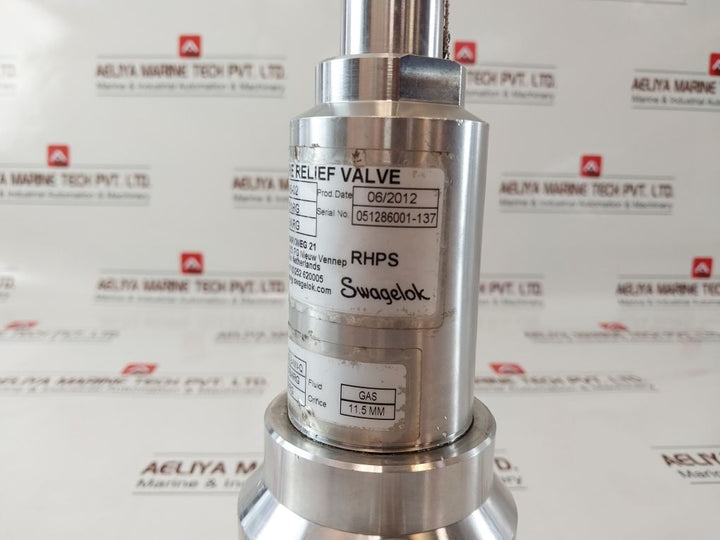 Swagelok Prvb8M-02-3-nn-q Pressure Relief Valve
