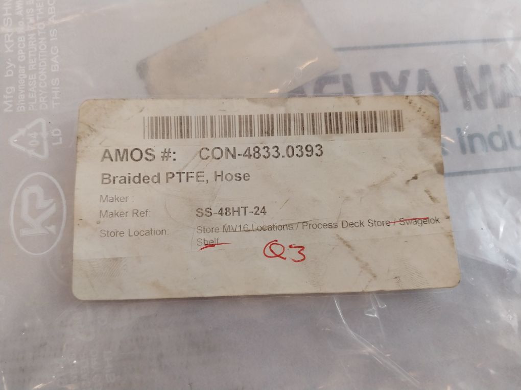 Swagelok Ss-4Bht-24 Braided Ptfe Hose R1Hhqo133B