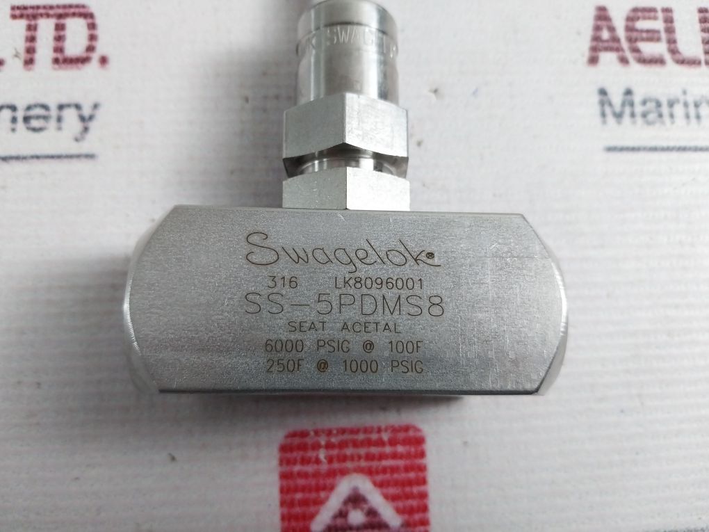 Swagelok Ss-5Pdms8 Rising Plug Screwed Bonnet Needle Valve