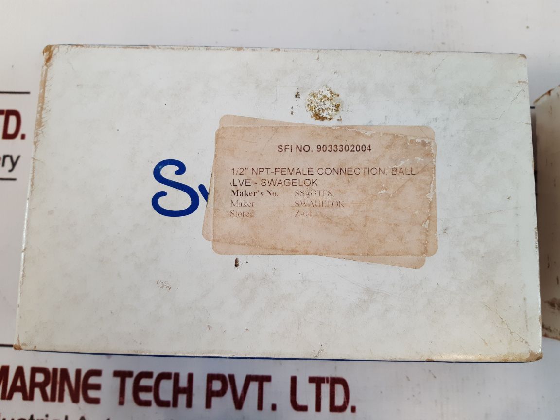 Swagelok Ss-63Tf8 Connection Ball Valve