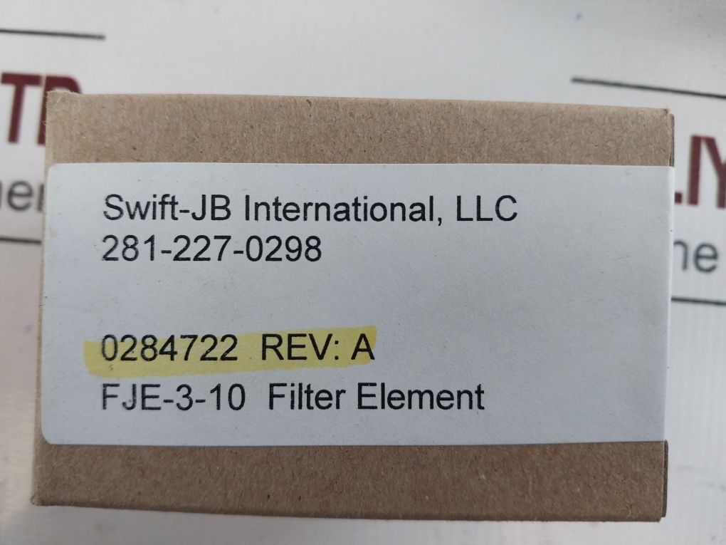Swift-jb Fje-3-10 Filter Element Rev.A