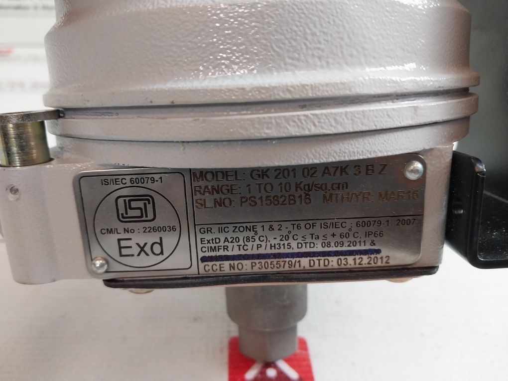 Switzer Gk 201 02 A7K 3 B Z Pressure Switch