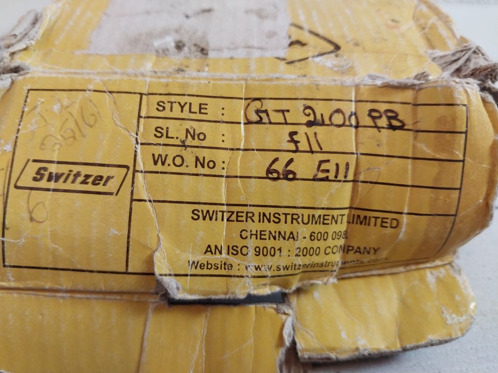 Switzer Instrument Gt200Pb Pressure Switch 15A