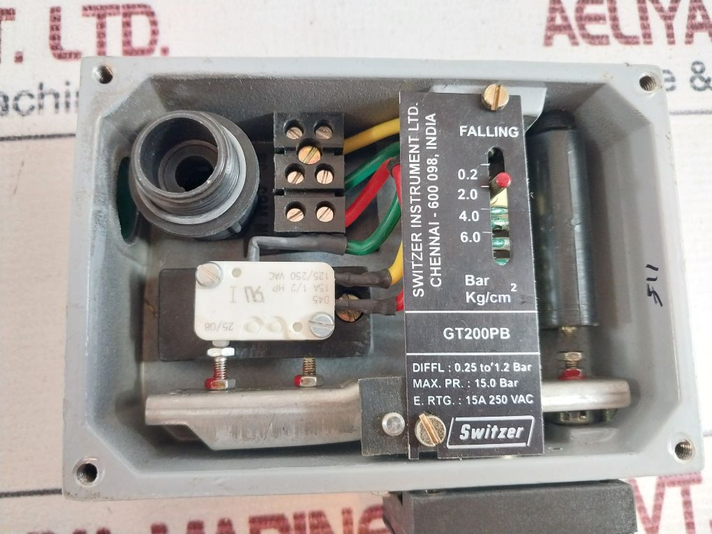 Switzer Instrument Gt200Pb Pressure Switch 15A