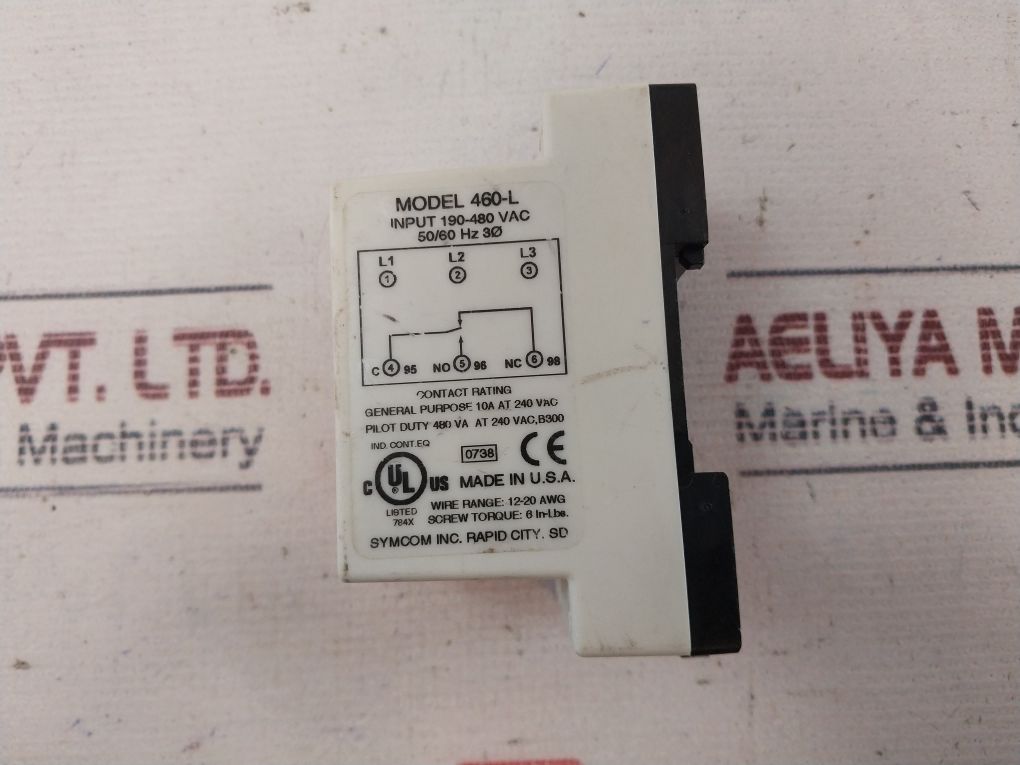 Symcom 460-l Three Phase & Voltage Monitoring Relay