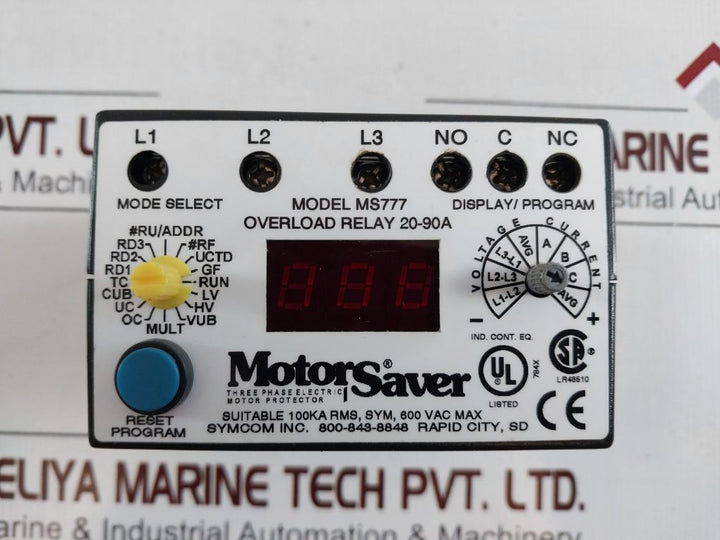 Symcom Motor Saver Ms777 Overload Relay