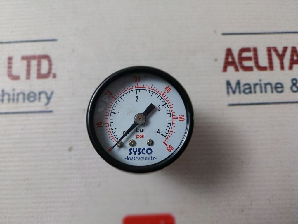 Sysco Instruments 0-4 Bar Pressure Gauge