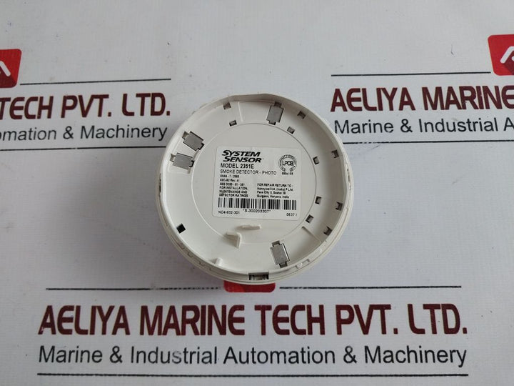 System Sensor 2351E Photo Smoke Detector Rev.A