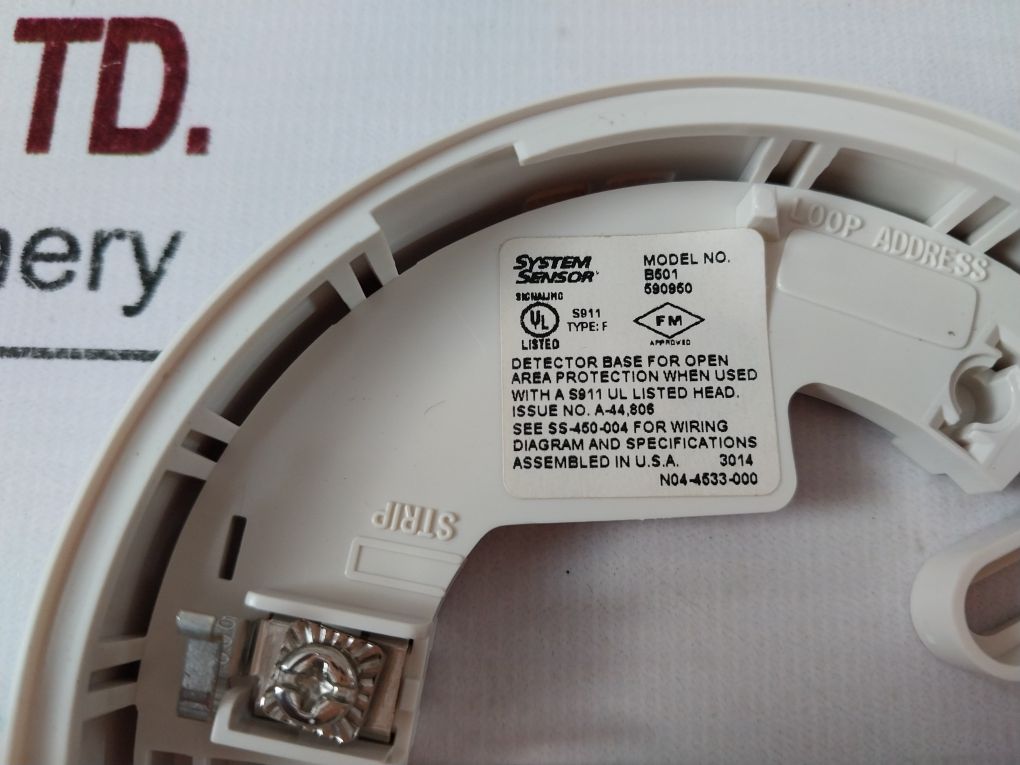 System Sensor B501 Detector Base