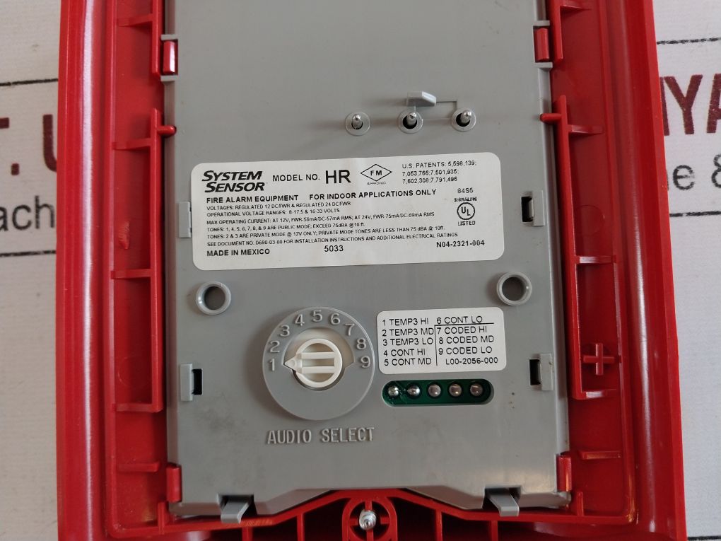 System Sensor Hr Spectralert Advance Horn Red