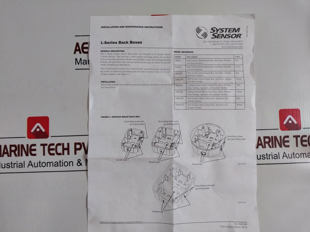 System Sensor Sbbrl Wall Mount Surface Back Box