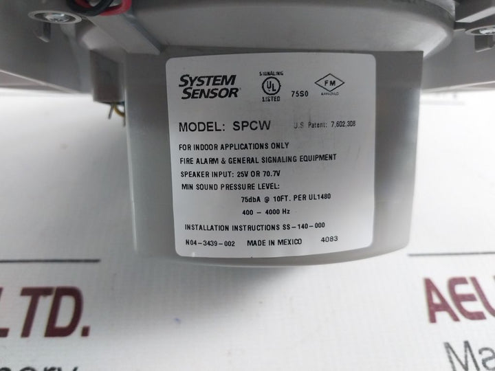 System Sensor Spcw Ceiling Speaker White