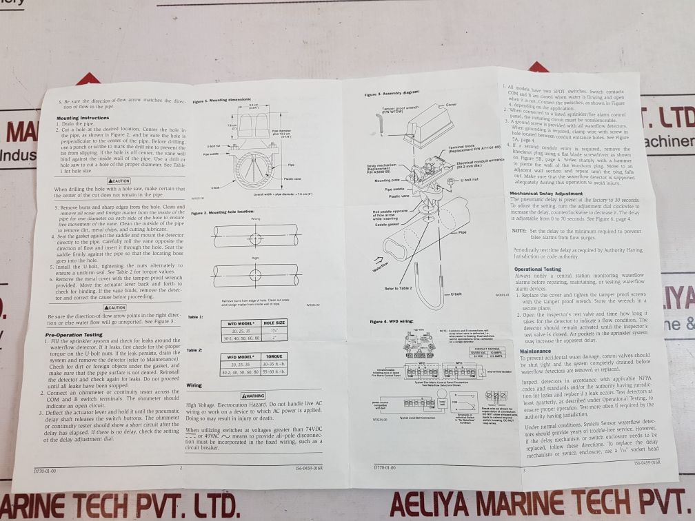 System Sensor Wfd60 Flow Switch