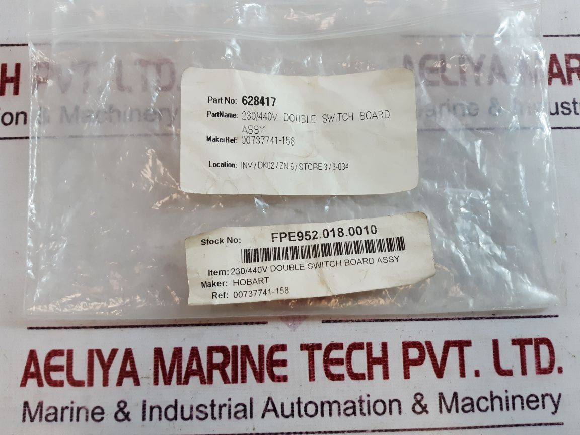 Taglioretti Tgrs98 Double Switch Board Assy 230/440V