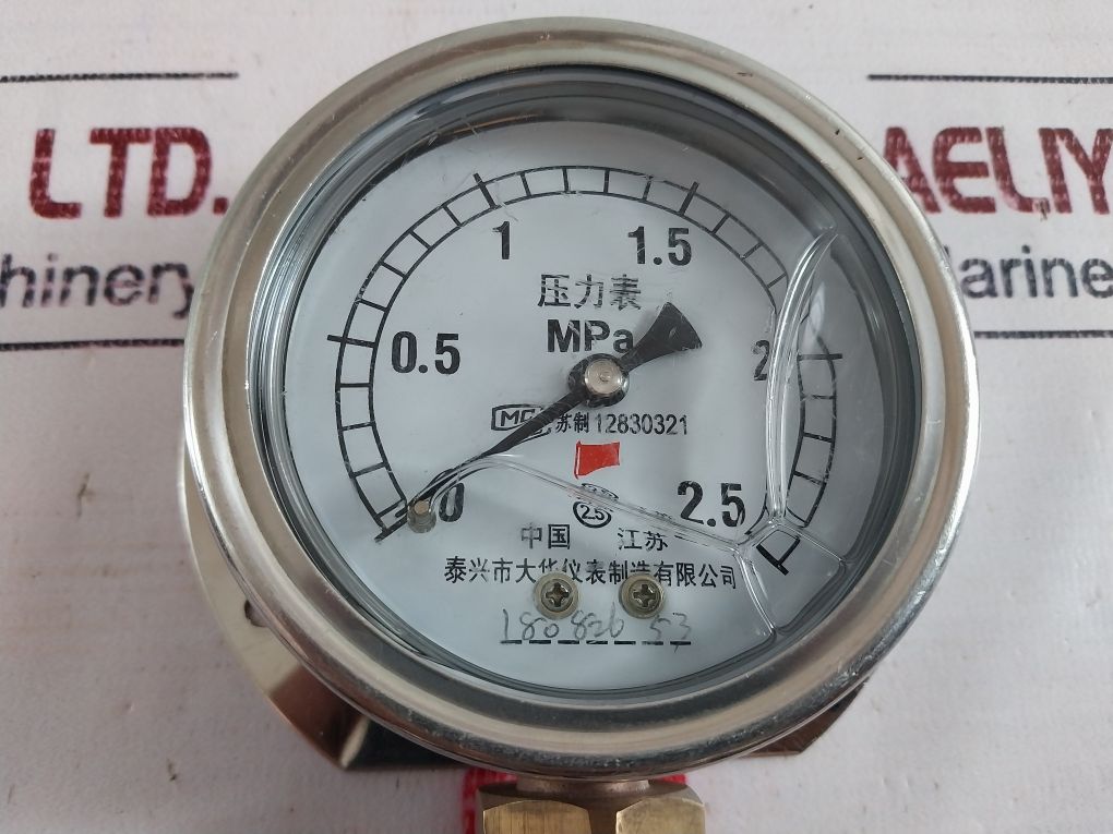 Taixing Dahua 0-2.5 Mpa Pressure Gauge
