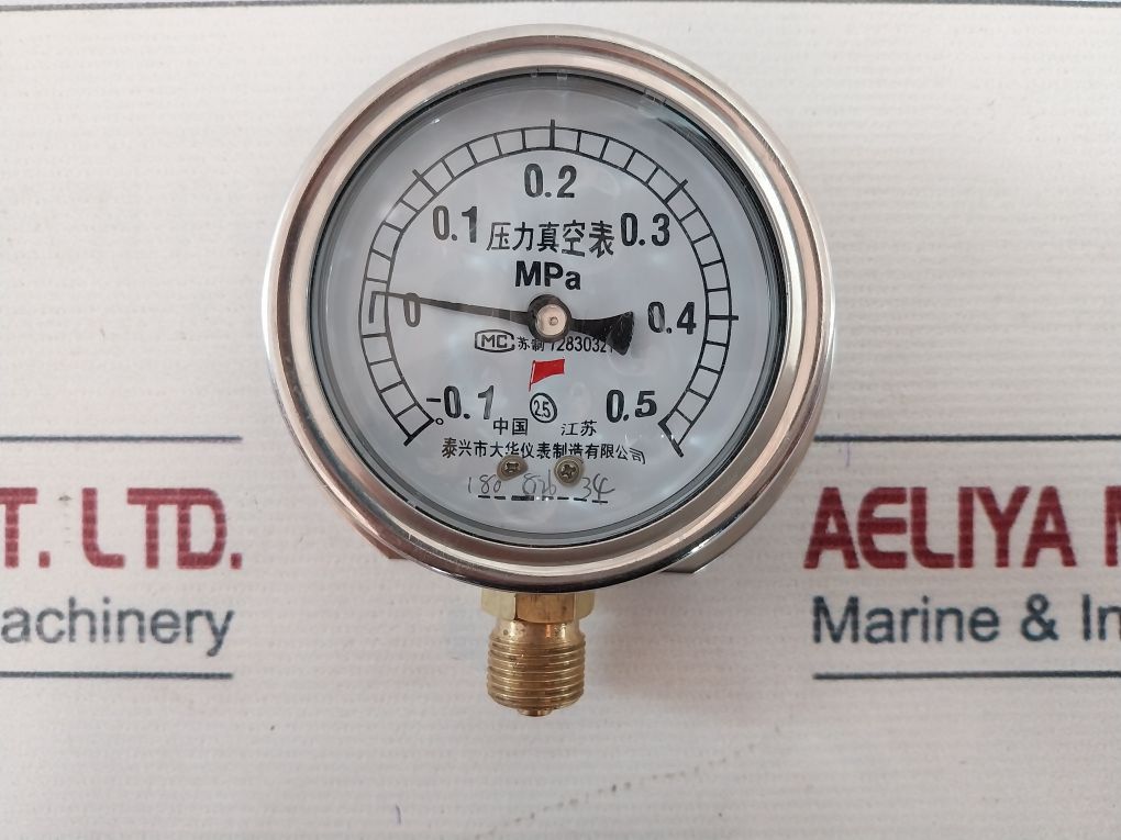 Taixing Dahua 12830321 Pressure Vacuum Gauge -0.1 To 0.5 Mpa