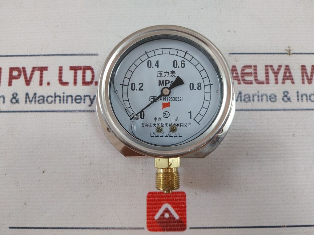Taixing Dahua Instrument 0-1 Mpa Pressure Gauge