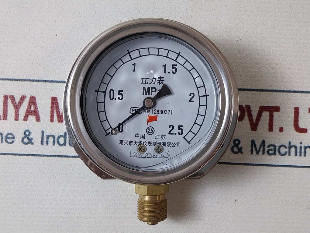 Taixing Dahua Y75Ant/Y7Sant Pressure Gauge 0-2.5 Mpa