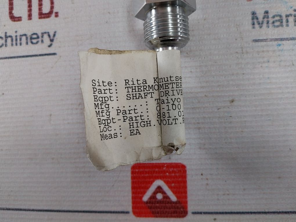 Taiyo Electric 0-10 C Thermometer For Bearing