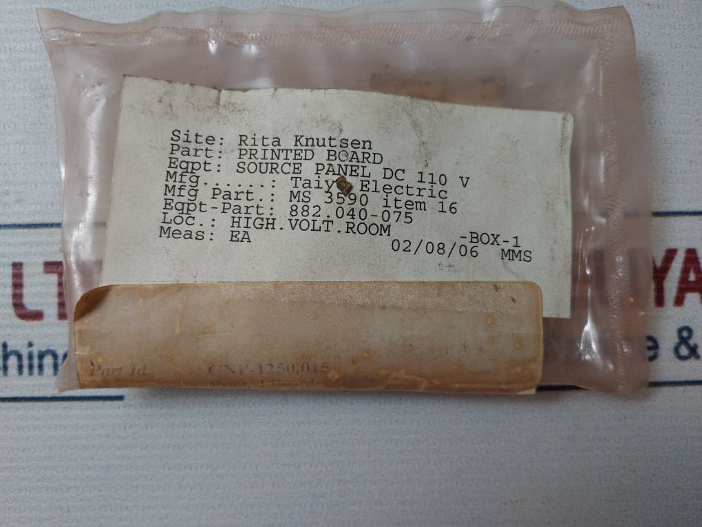 Taiyo Electric Sp-176A Printed Board Dc 110 V