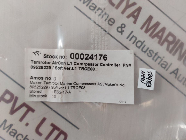 Tamrotor 89525229 Compressor Controller Soft.Ver. L1Trce11/L1
