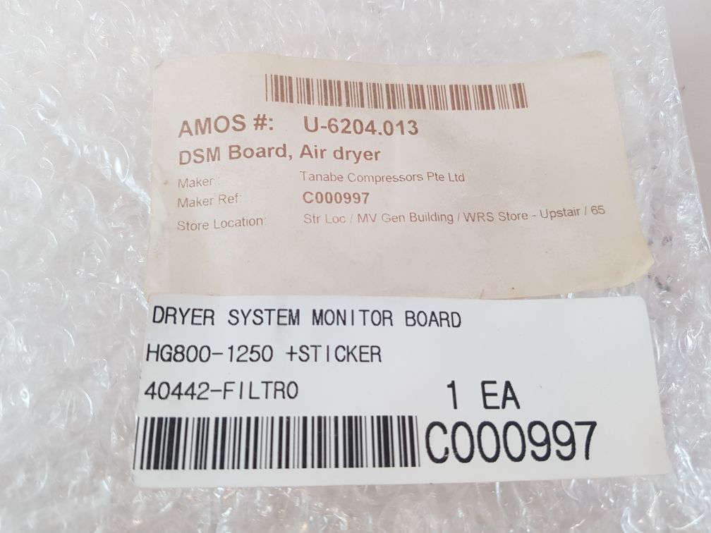 Tanabe C000997 Dryer System Monitor Board Hg800-125 (Only Cover)