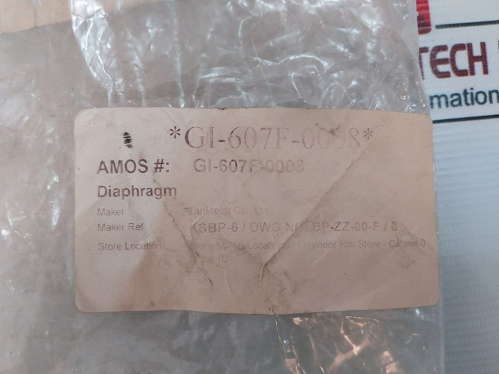 Tanktech Ksbp-6 Intake Valve Of Diaphragm Gi-607F-0008
