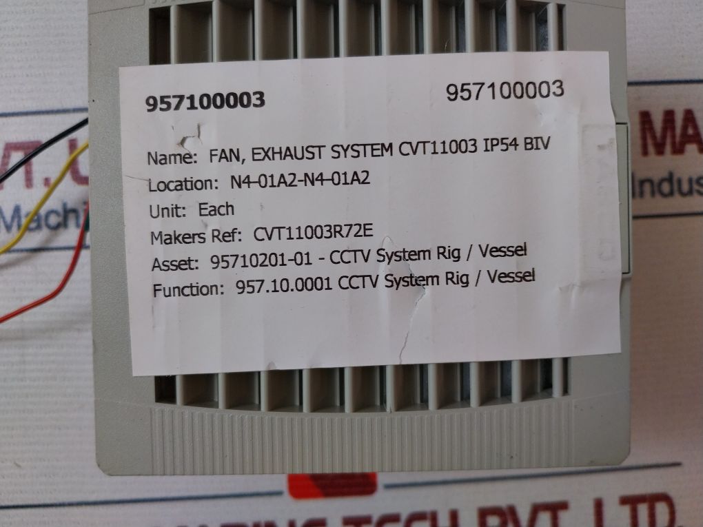 Tasco Cvt11003R72E Exhaust Fan System