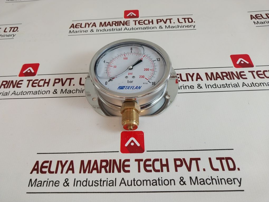 Taylan Kl 1.6 Pressure Gauge 0-230 Psi 0-16 Bar
