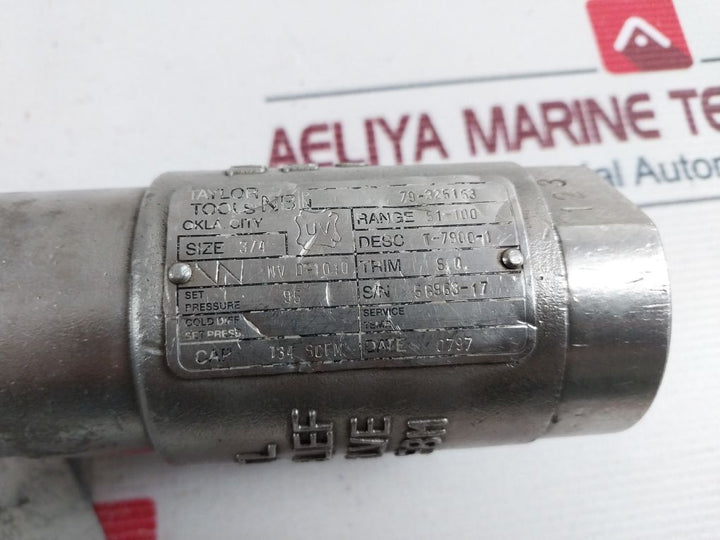 Taylor Tools 79-325153 Relief Valve 95 Psi