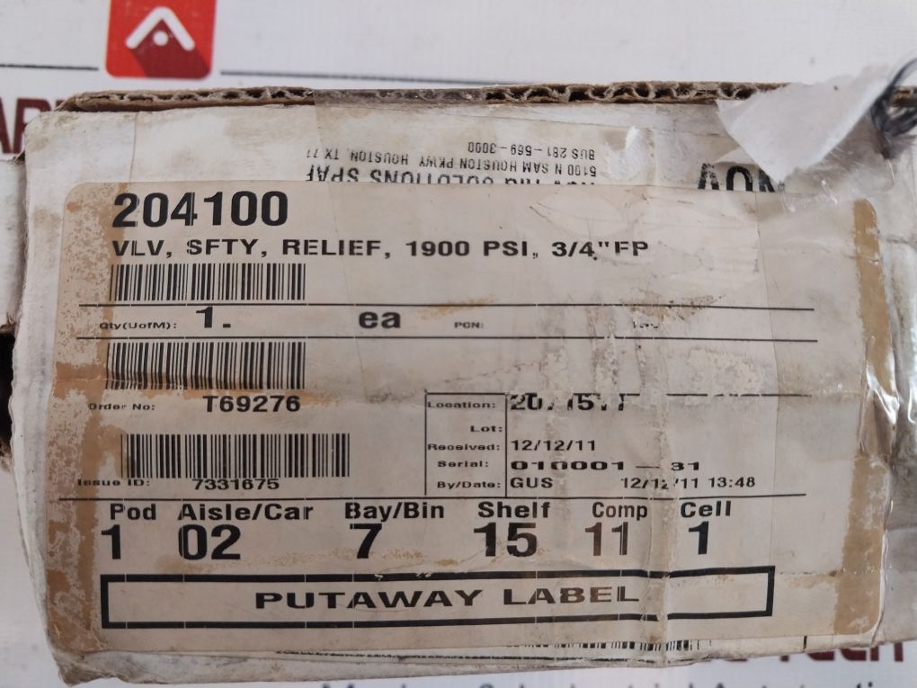 Taylor Valve S-01370000 Safety Relief Valve