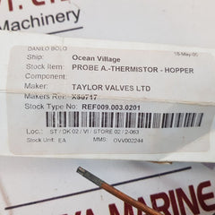 Taylor X50717 Probe A.-thermistor-hopper