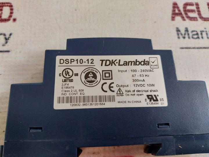 Tdk-lambda Dsp10-12 Din Rail Power Supply