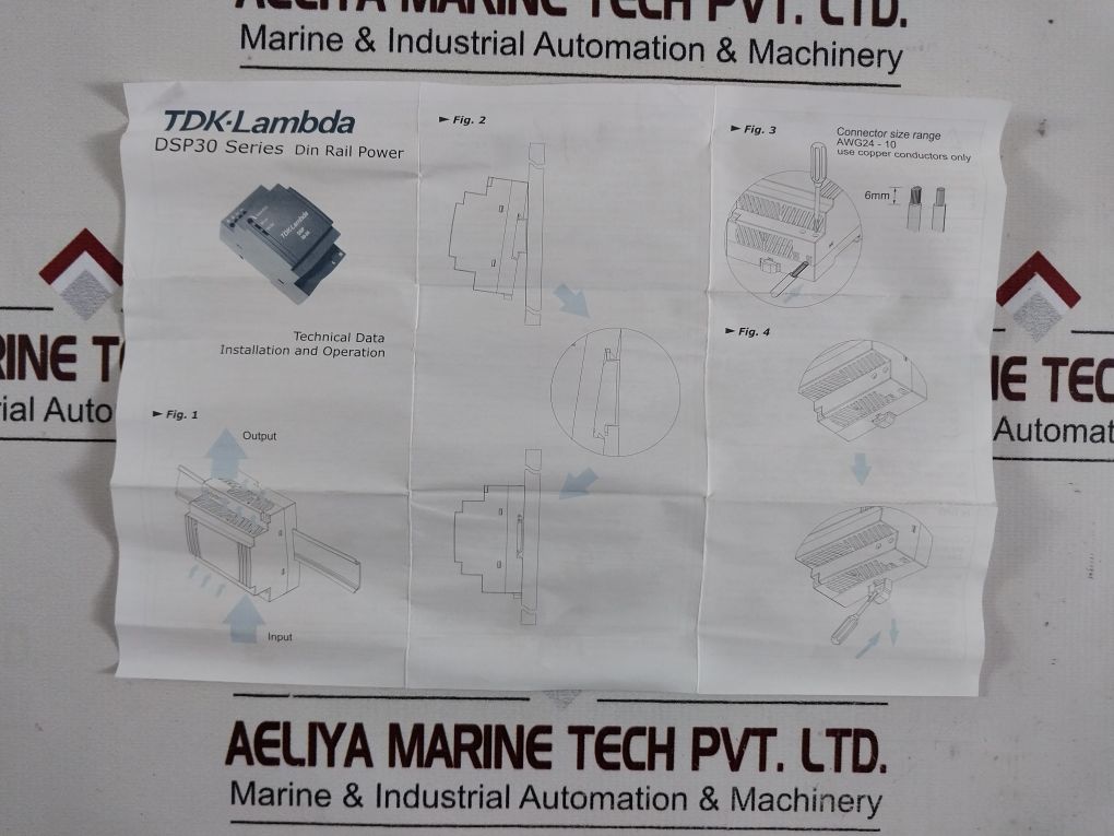 Tdk-lambda Dsp30-24 Din Rail Power Supply