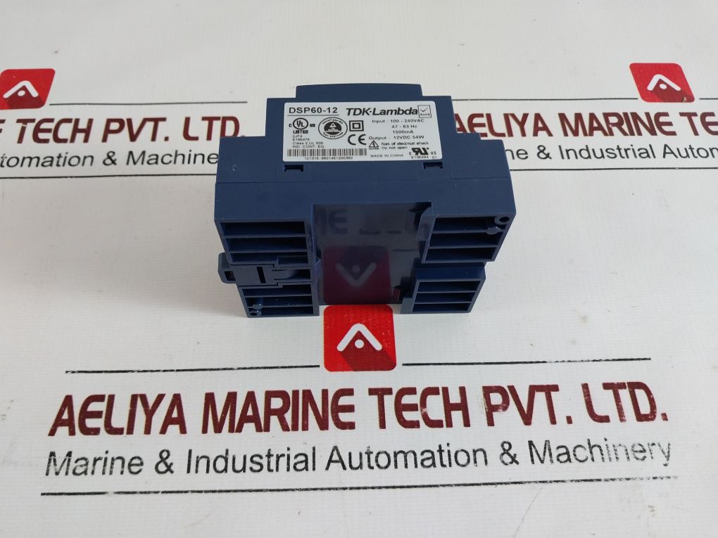 Tdk-lambda Dsp60-12 Din Rail Power Supply 100-240Vac