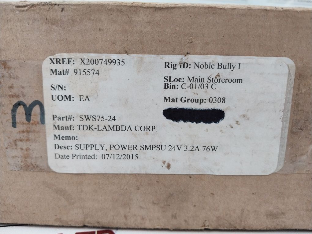 Tdk-lambda Sws75-24 Power Supply Sws75-24 Ehfp
