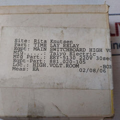 Tec Ery-5130S Time Delay Relay