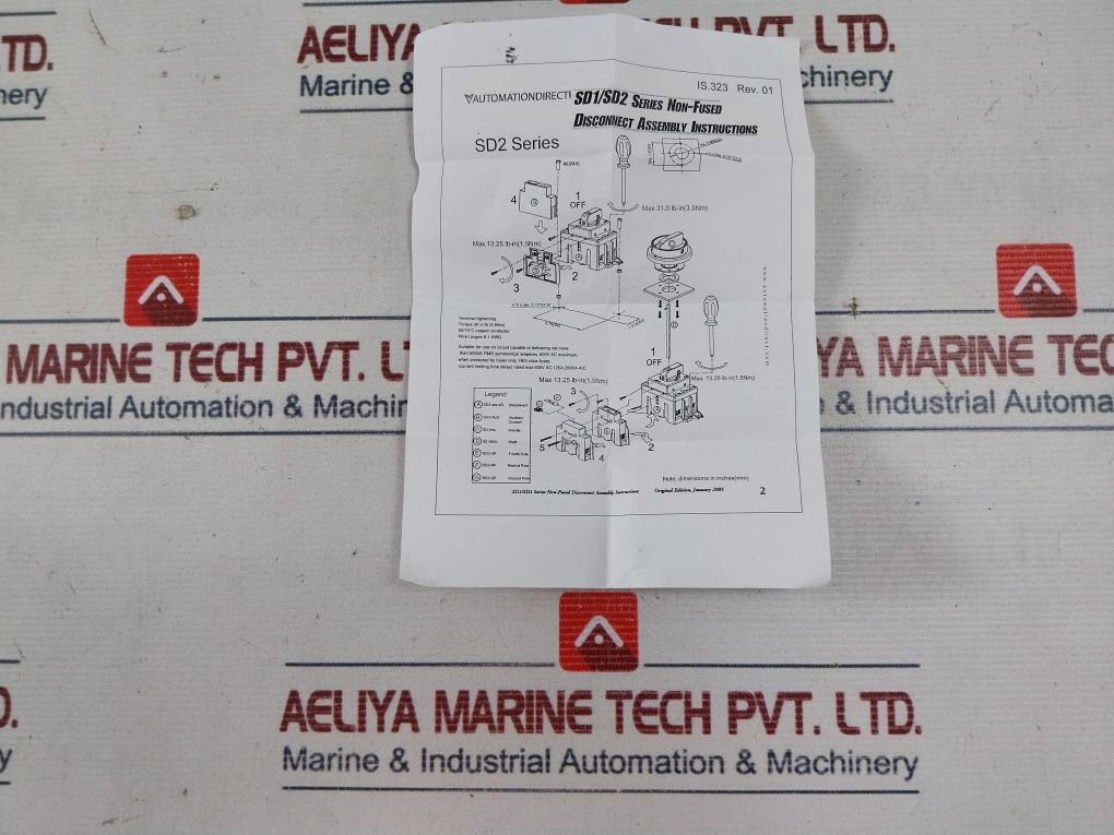 Technoelectric Sd2-aux Auxiliary Contact Assembly