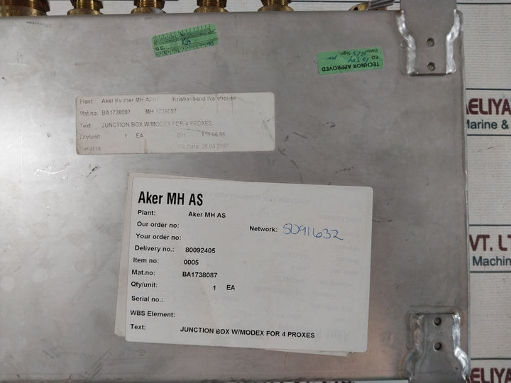 Technor Dnv-2003-osl-atex-0042 Junction Box Adapter Set