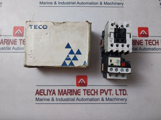 Teco Cu-16 Magnetic Contactor With Rhu-10/16K1 Thermal Overload Relay