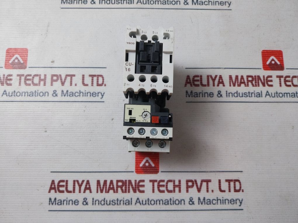 Teco Cu-16 Magnetic Contactor With Rhu-10/16K1 Thermal Overload Relay