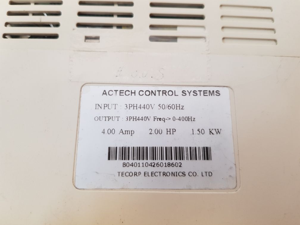 Tecorp Op-cb04 Hc1 Drive Actech Control Systems