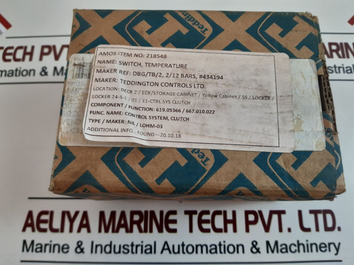 Teddington Controls Dbg/Tb/2 Pressure Switch
