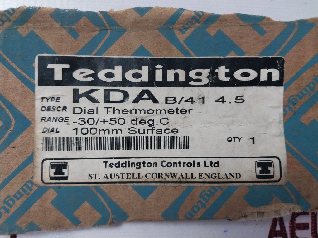 Teddington Kda B/41 4.5 Dial Thermometer -30 To 50°C