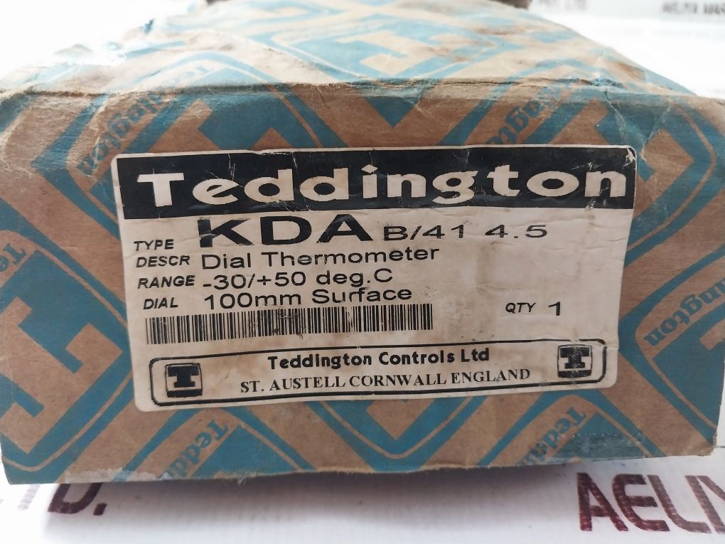 Teddington Kda B/41 4.5 Dial Thermometer -30 To +50 Deg C