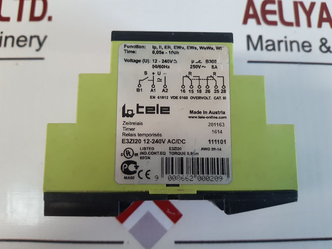 Tele E3Zi20 12-240V Ac/Dc Multifunction Timer Relay