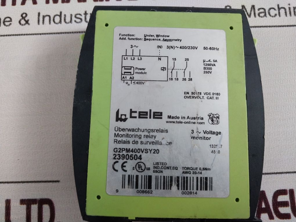 Tele G2Pm400Vsy20 Voltage Monitoring Relay